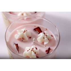 Candela di cera di soia panna e fragola - Crema e fragola - Artigianale - NaturalDreams8 - Fatta a mano - 270ml