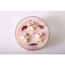 Candela di cera di soia panna e fragola - Crema e fragola - Artigianale - NaturalDreams8 - Fatta a mano - 270ml