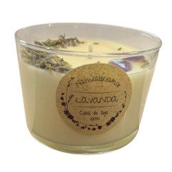 Candela in cera di soia alla lavanda - Artigianale - NaturalDreams8 - Fatta a mano - 270 ml