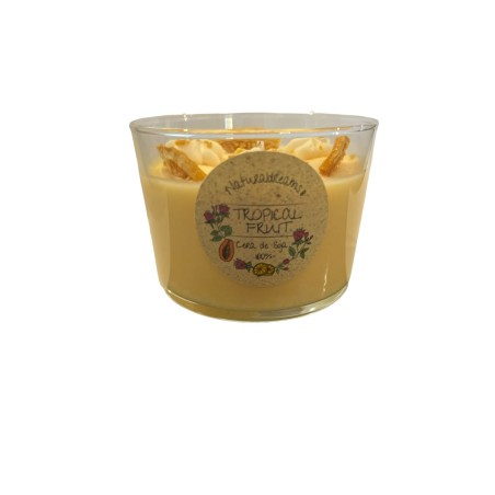 Vela Cera de Soja Tropical Fruit - Fruta Tropical - Artesana - NaturalDreams8 - Hecho a Mano - 270ml