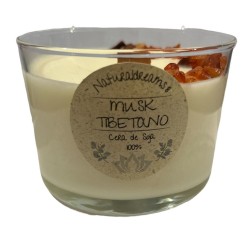 Musk Tibetan Soy Wax Candle - Tibetan Musk - Artisan - NaturalDreams8 - Handmade - 270ml