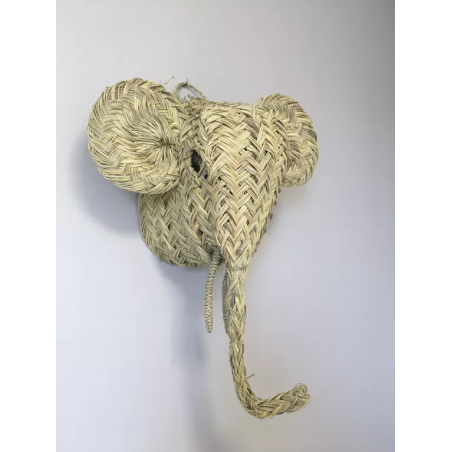 CAP D'ELEFANT DECORATIU - MIMBRE - ESPART