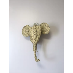 CABEÇA DE ELEFANTE DECORATIVA - VIME - ESPARTO