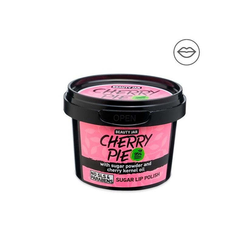 GOMMAGE POUR LES LÈVRES - CHERRY PIE - SUCRE & POUDRE DE CERISE - POT DE BEAUTÉ - LÈVRES SÈCHES & GERCÉES - NATUREL - 120gr-SOINS DES MAINS, DE LA PEAU, DES LÈVRES ET DES SOURCILS-HOSTENATURA