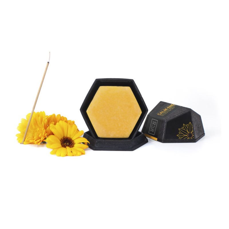 BEURRE CORPOREL SOLIDE « CALM-ENDULA » - SOLIDU COSMETICS - FLEUR DE CALENDULA, VITAMINE E ET HUILE D’AMANDE DOUCE - 50gr-BEURRE CORPOREL-HOSTENATURA