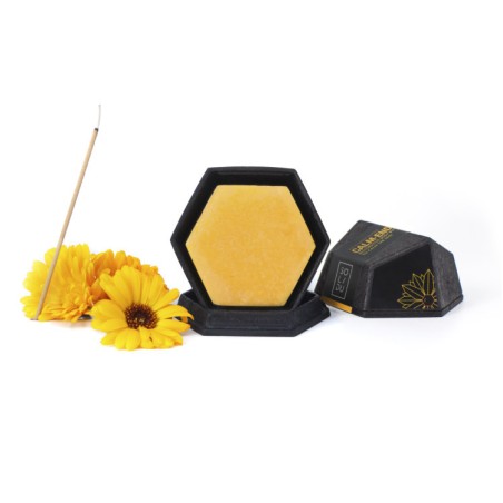 MANTECA CORPORAL SÓLIDA "CALM-ENDULA" - SOLIDU COSMETICS - FLOR CALÉNDULA, VITAMINA E Y ACEITE ALMENDRAS DULCES - 50gr