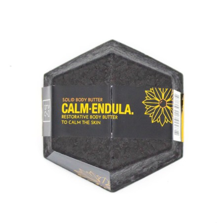 BEURRE CORPOREL SOLIDE «&nbsp;CALM-ENDULA&nbsp;» - SOLIDU COSMETICS - FLEUR DE CALENDULA, VITAMINE E ET HUILE D’AMANDE DOUCE - 50gr