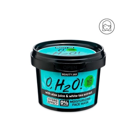 MASQUE HYDRATANT POUR LE VISAGE - ALOE VERA & THÉ BLANC - O, H2O&nbsp;! - POT DE BEAUTÉ - SANS SLS - SANS PARABEN - NATUREL - 120ml