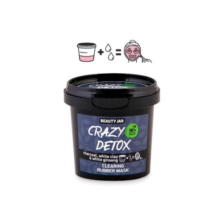 MASCARILLA PEEL-OFF DETOX - ALGINATO Y CARBÓN - CRAZY DETOX - BEAUTY JAR - INGREDIENTES NATURALES Y ORGÁNICOS - 20gr