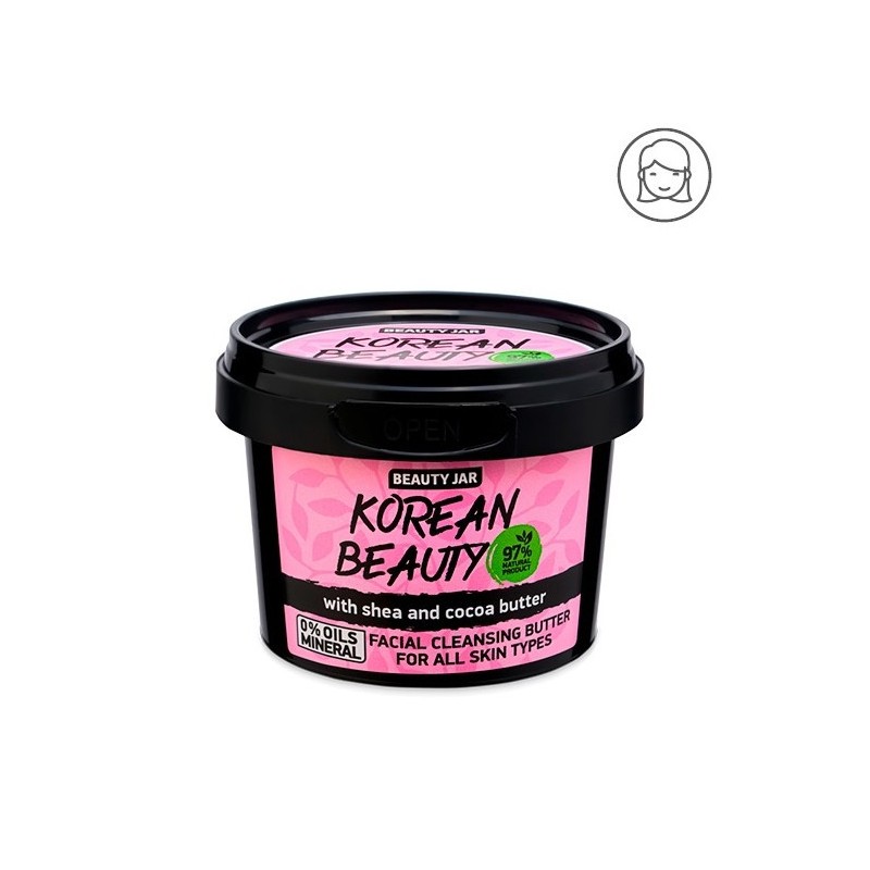 CLEANSING FACIAL BUTTER - WHEAT AND D-PANTHENOL PROTEINS - KOREAN BEAUTY - BEAUTY JAR - NATURAL - 100gr-BODY BUTTER-HOSTENATURA