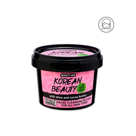 MANTECA FACIAL LIMPIADORA - PROTEÍNAS DE TRIGO Y D-PANTENOL - KOREAN BEAUTY - BEAUTY JAR - NATURAL - 100gr