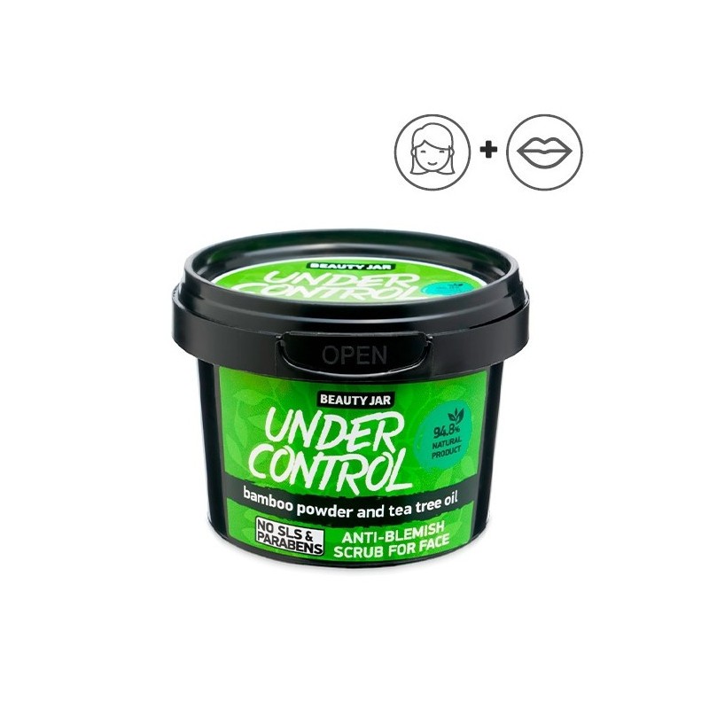 SCRUB VISO ANTIIMPERFEZIONI - TEA TREE E BAMBÙ - UNDER CONTROL - BEAUTY JAR - NATURALE - 120gr-MASCHERE-HOSTENATURA