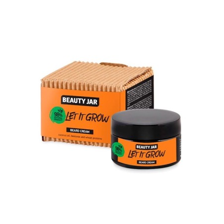 CREMA HIDRATANTE PARA BARBA - COCO Y PROTEÍNA DE HIGO - LET IT GROW - BEAUTY JAR - NATURAL - 60ml