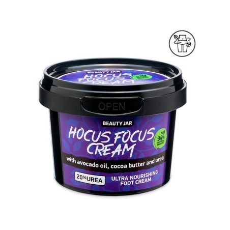 ULTRA NOURISHING FOOT CREAM - AVOCADO AND UREA 20% - HOCUS FOCUS CREAM - BEAUTY JAR - NATURAL - 100ml