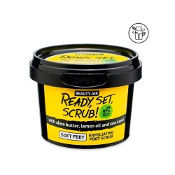 SCRUB PICIOARE - SHEA, NIsip de mare și lămâie - gata, SET, SCRUB!. - BORCAL DE FRUMUSEȚE - NATURAL - 135gr