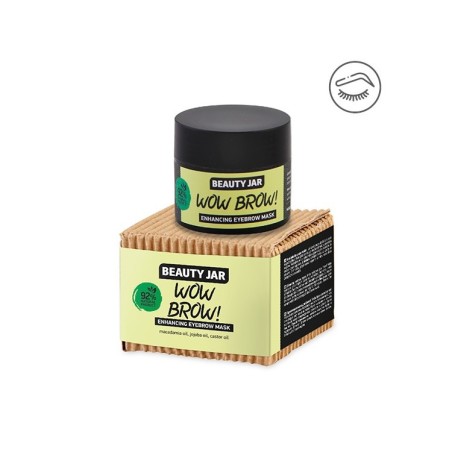 MASCARILLA PARA CEJAS REALZADORA - MACADAMIA Y JOJOBA - WOW BROW! - BEAUTY JAR - NATURAL - 15ml
