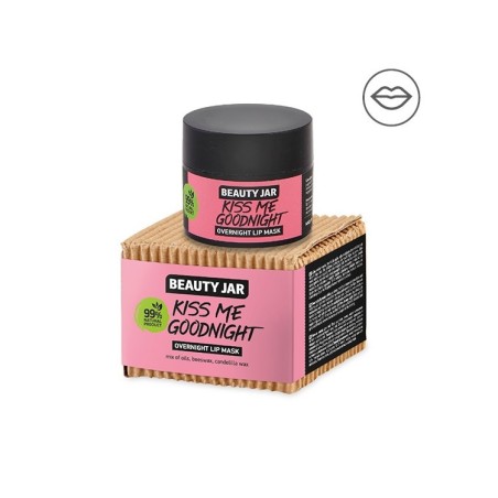 MASCARILLA DE LABIOS DE NOCHE - ALMENDRAS Y COCO - KISS ME GOODNIGHT - BEAUTY JAR - NATURAL - 15ml