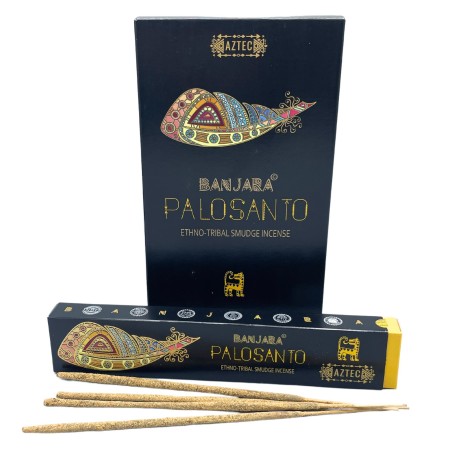 Incienso de Fumigación Banjara Tribal - Palo Santo - Hecho a Mano - Hecho en India - 1 cajetilla 15gr.
