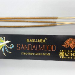 Banjara Tribal Begasung Räucherstäbchen - Sandelholz - Handgefertigt - Hergestellt in Indien - 1 Packung 15gr.