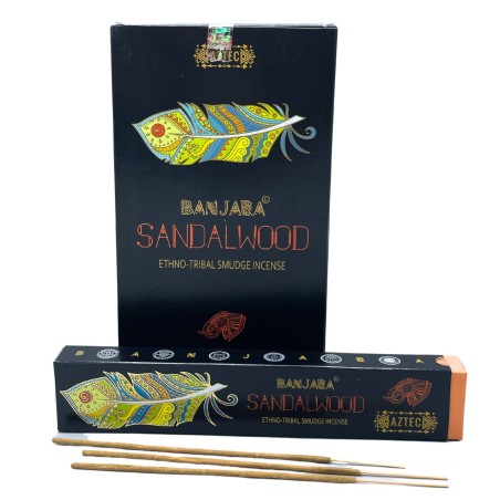 Incienso de Fumigación Banjara Tribal - Sándalo - Hecho a Mano - Hecho en India - 1 cajetilla 15gr.