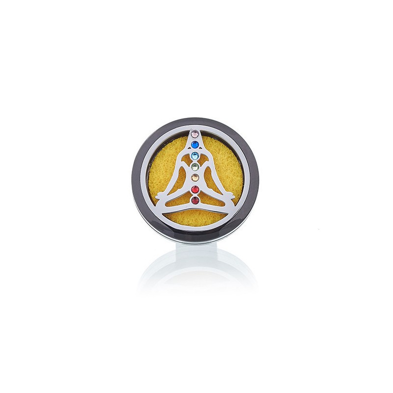 Kit diffuseur voiture - Tin yoga chakra - 30mm-KIT DIFFUSEUR DE VOITURE AROMATHÉRAPIE-HOSTENATURA