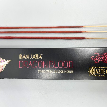 Incienso de Fumigación Banjara Tribal - Sangre de Dragón - Hecho a Mano - Hecho en India - 1 cajetilla 15gr.