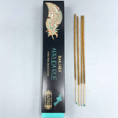 Incienso de Fumigación Banjara Tribal - Blanco Arruda Rue - Hecho a Mano - Hecho en India - 1 cajetilla 15gr.