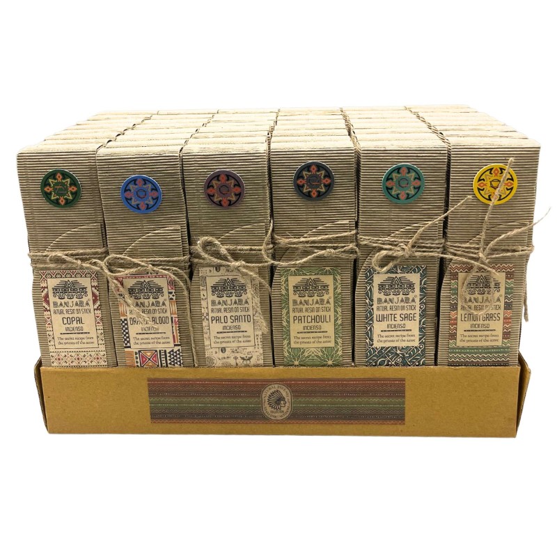 Resin Incense Rods Kit - Banjara - 12 assorted units - Handmade - Made in India - Shamanic Wisdom-BANJARA INCENSE-HOSTENATURA