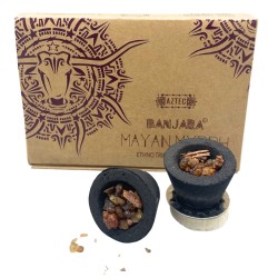 Tasses en résine d’encens Banjara - Myrrhe Maya - 6 tasses - Fait à la main - Fabriqué en Inde