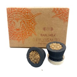 Banjara Frankincense Resin Cups - Palo Santo - 6 Cups - Handmade - Made in India