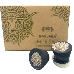 Banjara Frankincense Resin Cups - White Sage - White Sage - 6 Cups - Handmade - Made in India