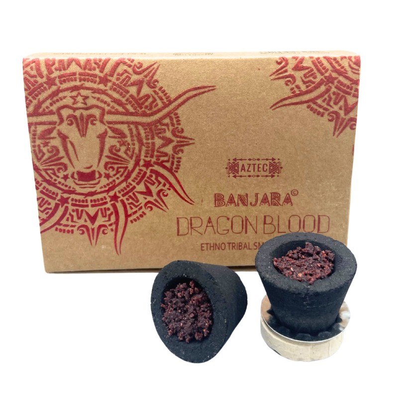 Banjara Incense Resin Cups - Dragon's Blood - 6 Cups - Handmade - Made in India-RESIN CUPS-HOSTENATURA