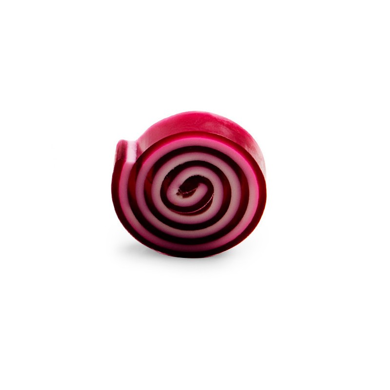 GEROLLTE GLYCERINSEIFE STÜCK ROTE FRÜCHTE - ARTISAN - LOLLIPOP SEIFE - 100gr-GLYCERIN-SEIFE-HOSTENATURA