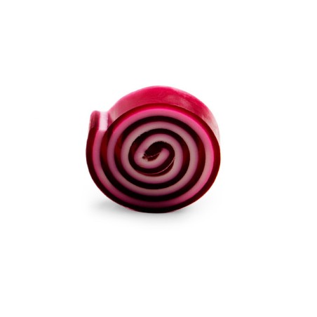 PASTILLA JABÓN GLICERINA ENROLLADO FRUTOS ROJOS - ARTESANO - JABON PIRULETA - 100gr