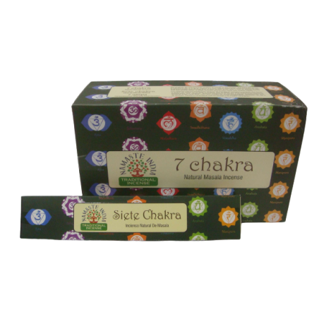 Natürliche Namaste Masala Räucherstäbchen - 7 Chakren - Traditionelles indisches Agarbathi - Handgemacht