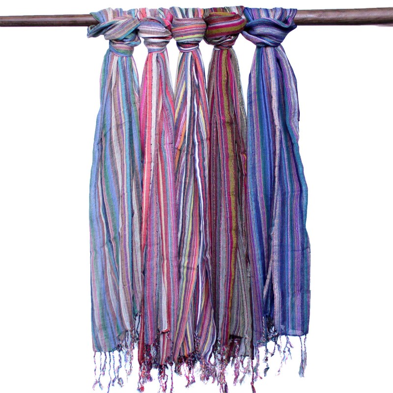 Indian Bohemian Scarves - 22x72cm - Random Purples - 100% Cotton - 1 unit-INDIAN BOHEMIAN SCARVES-HOSTENATURA