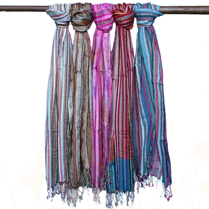 Indian Bohemian Scarves - 22x72cm - Random Blues - 100% Cotton - 1 unit-INDIAN BOHEMIAN SCARVES-HOSTENATURA