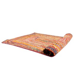 COLORFUL ESHA RUNNER JUTE RUG - 120x180cm - COTTON AND JUTE - HANDMADE IN INDIA