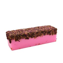 PAIN DE SAVON ARTISANAL ROSE ET PÉTALES - FAIT MAIN - HOSTENATURA - 100gr