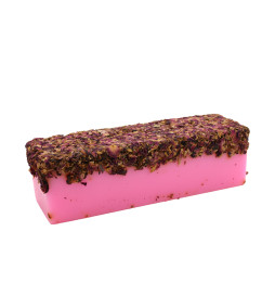 PASTILLA JABON ARTESANO ROSA Y PÉTALOS - HECHO A MANO - HOSTENATURA - 100gr