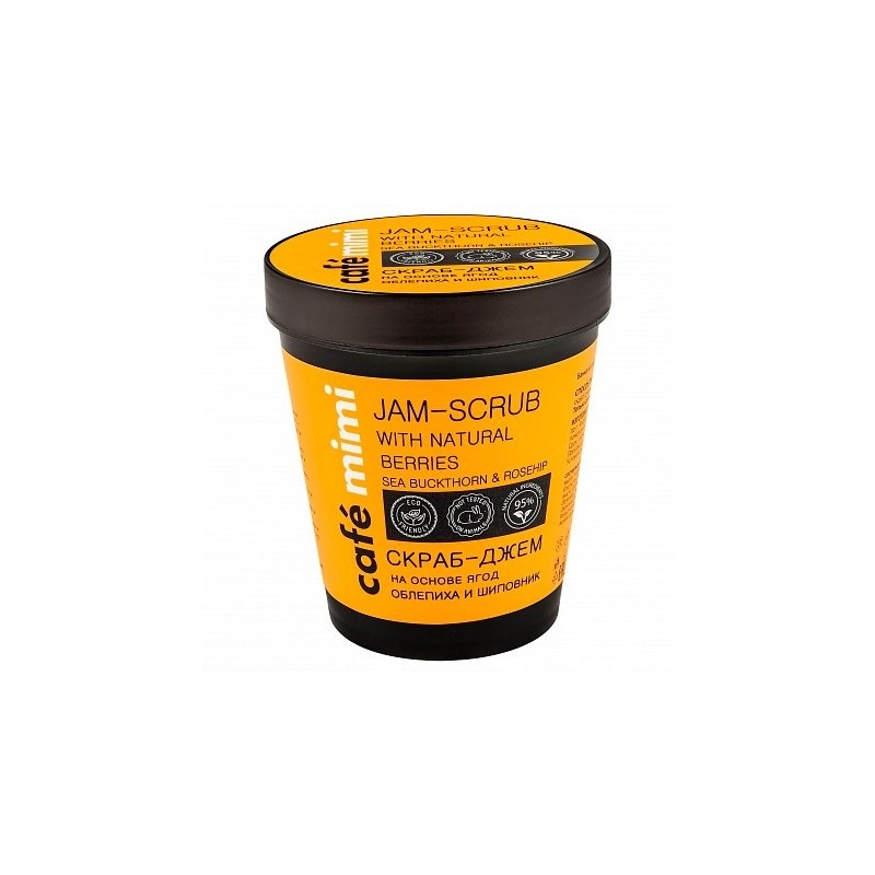 SEA BUCKTHORN AND ROSEHIP EXFOLIATING JAM - CAFÉ MIMI - NATURAL - 270gr-BODY SCRUB-HOSTENATURA