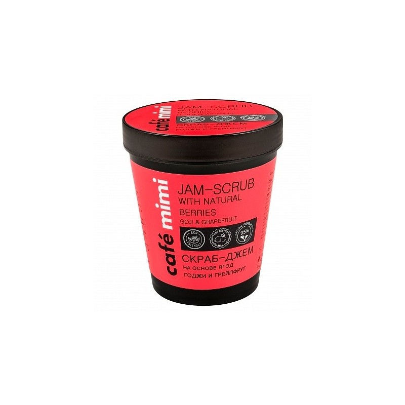 CONFITURE EXFOLIANTE DE GOJI ET PAMPLEMOUSSE - CAFÉ MIMI - INGRÉDIENTS NATURELS - 270gr-GOMMAGES CORPS-HOSTENATURA