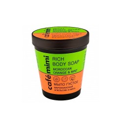 DICKE KÖRPERSEIFE "MAROKKANISCHE ORANGE UND MINZE" - CAFÉ MIMI - NATÜRLICHE INHALTSSTOFFE - 220ml