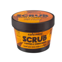 SCRUB DE CORP CAFEA ȘI SCORȚISOARĂ - CAFÉ MIMI - INGREDIENTE NATURALE - 120gr