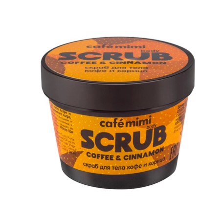 EXFOLIANTE CORPORAL CAFÉ Y CANELA - CAFÉ MIMI - INGREDIENTES NATURALES - 120gr