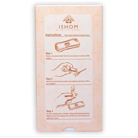 Natürliche Räucherstäbchen & Brenner - Palo Santo - Ishom - 1 Packung