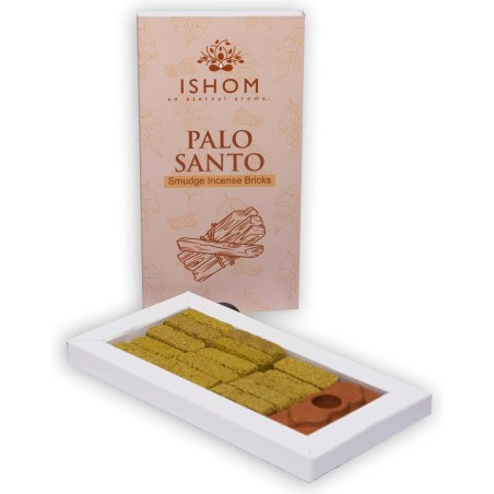 Ladrillos de Incienso Natural y Quemadores - Palo Santo - Ishom - 1 cajetilla