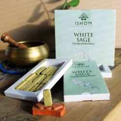 Ladrillos e queimadores de incienso naturais - White Sage - Ishom - 1 caixa