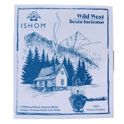 Set da esposizione di 70 mattoncini e bruciatore di incenso naturale - Wild West - Ishom