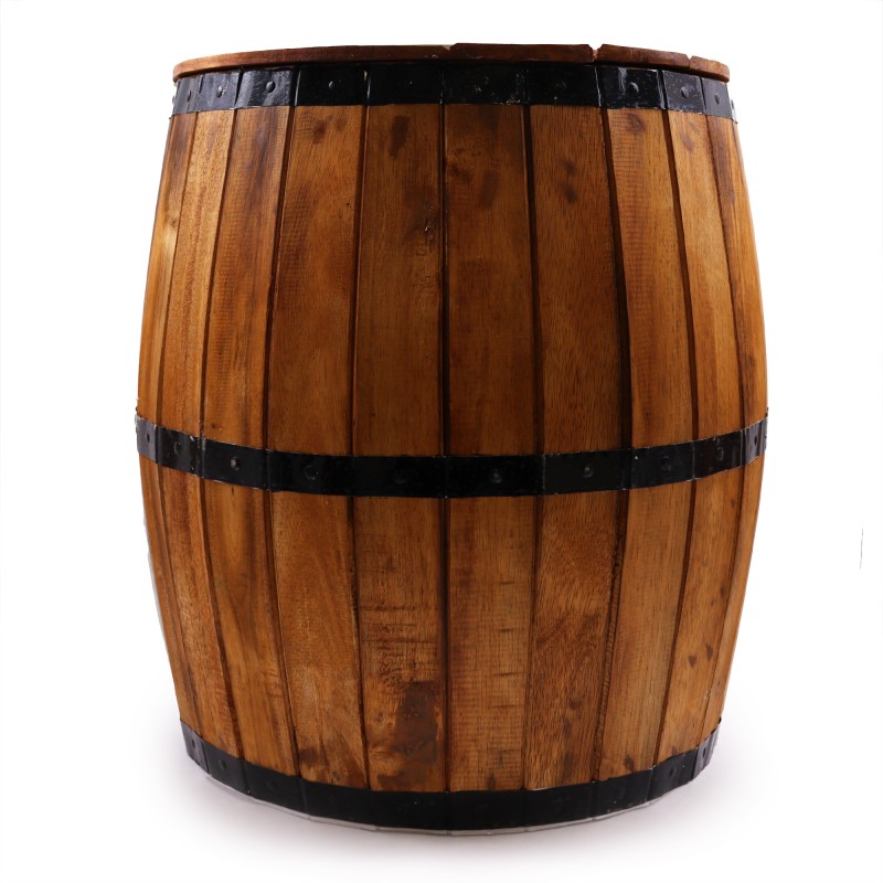 Beer Barrel Table - Natural - Albasia Wood - 60x48.5cm-BARREL TABLES AND STOOLS-HOSTENATURA